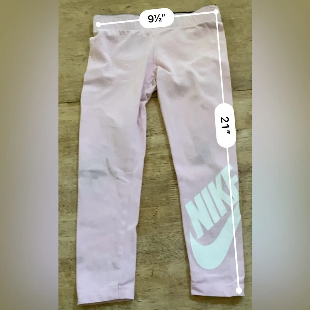 Nike Girls’ Sz‎ 5 Lt Pink Leg-A-See Logo Leggings